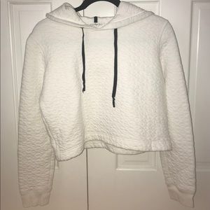 Aéropostale White Cropped Sweatshirt (S)